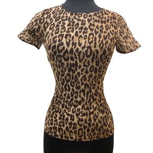 Dolce & Gabbana ~ Sheer Lace Animal Print Top ~ S ~ NWOT